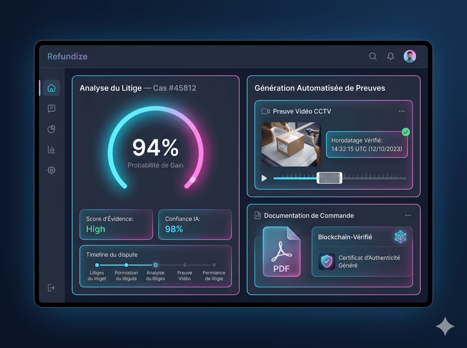 Dashboard Refundize